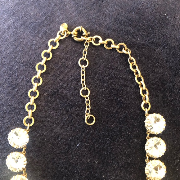 J CREW Rhinestone/Crystal and Gold Statement Necklace. - Picture 6 of 11